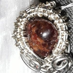 Hand wrapped Garnet ring
